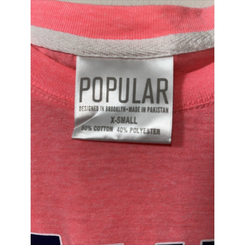 Maine Women's Baseball Style Shirt XS Pink White Beach Pool Athletic Oversized - Picture 3 of 5